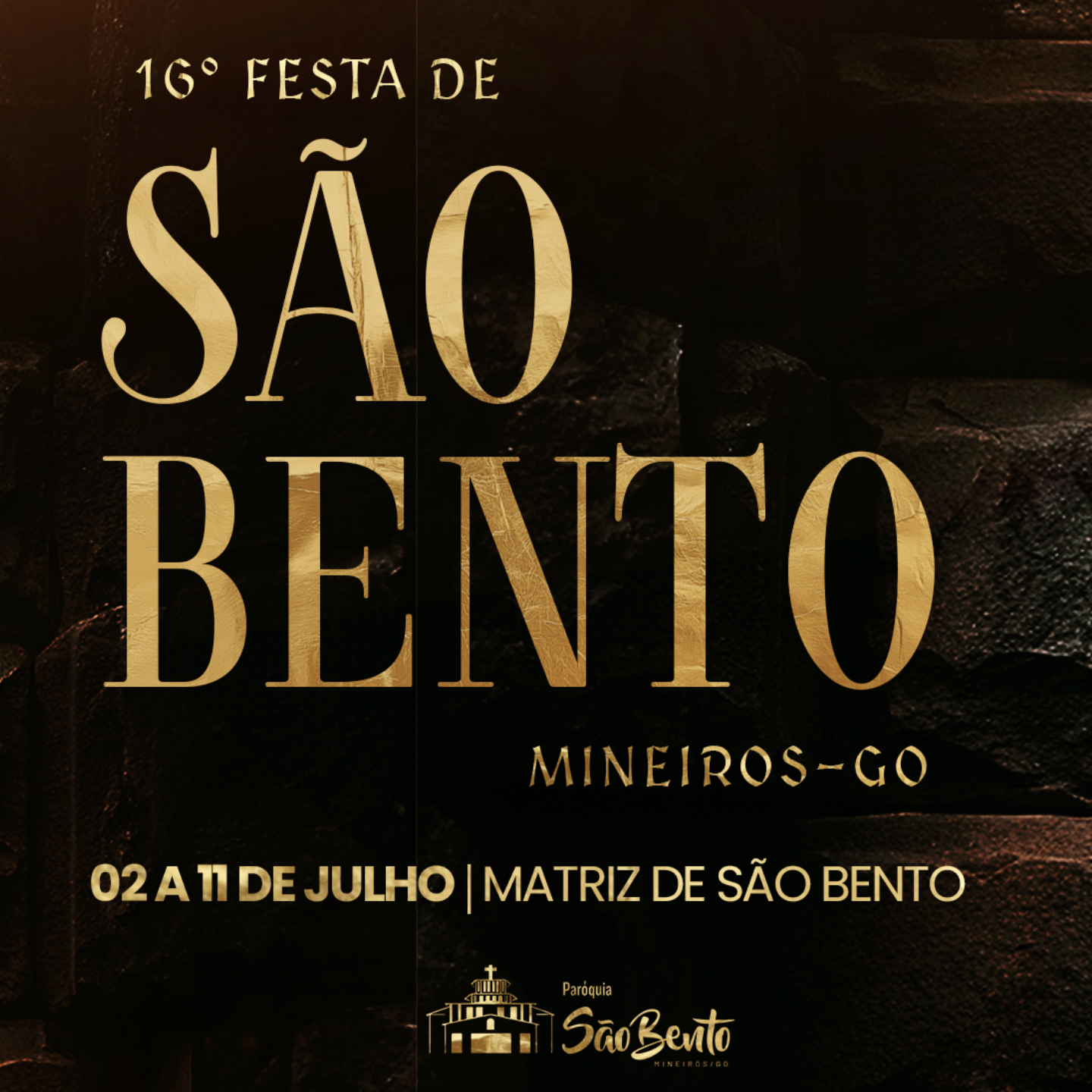 Programação Oficial da 16ª Festa de São Bento – Mineiros/GO